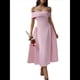thumbnail image 2 of Vestido de Noche de Cóctel con Hombros Descubiertos y Cremallera para Mujer Rosa XL, 2 of 7