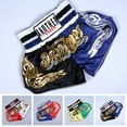 thumbnail image 4 of Anotherboxer Unisex Muay Thai Boxing Shorts mma Kickboxing Fighting Breathable Green+Yellow, 4 of 8