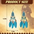 thumbnail image 2 of DESIGNICE Western Earrings,Alloy Dangle Earrings for Women,Folk Styling Statement Earrings,4.8"X1.2",Style1, 2 of 7