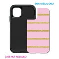thumbnail image 2 of DistinctInk Custom SKIN / DECAL compatible with OtterBox Defender for iPhone 11 Pro MAX (6.5" Screen) - Pink & Gold Print - Horizontal Stripes Pattern, 2 of 5