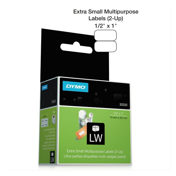 DYMO LabelWriter Multipurpose Labels, 1/2" x 1", White, 1000 Labels