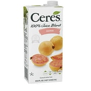 Ceres 100% All Natural Pure Fruit Juice Blend, Guava - Gluten Free, Rich in Vitamin C, No Added Sugar or Preservatives, Cholesterol Free - 33.8 FL OZ (Pack of 12)