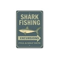 thumbnail image 2 of Shark Fishing Novelty Sign, Metal Wall Decor - 10x14 inches, 2 of 4
