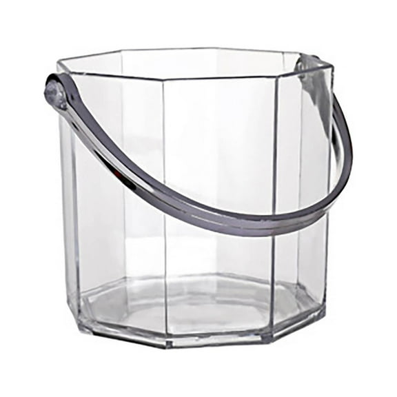 Transparent Ice Bucket - Shatterproof, Portable Handle, 380g Weight, Suitable for Parties, Bars, and KTV, Holds Ice and Cold Drinks, Easy to Clean
