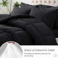 thumbnail image 4 of Juego de cama JOLLYVOGUE tamaño matrimonial de 7 piezas, negro, 4 of 7