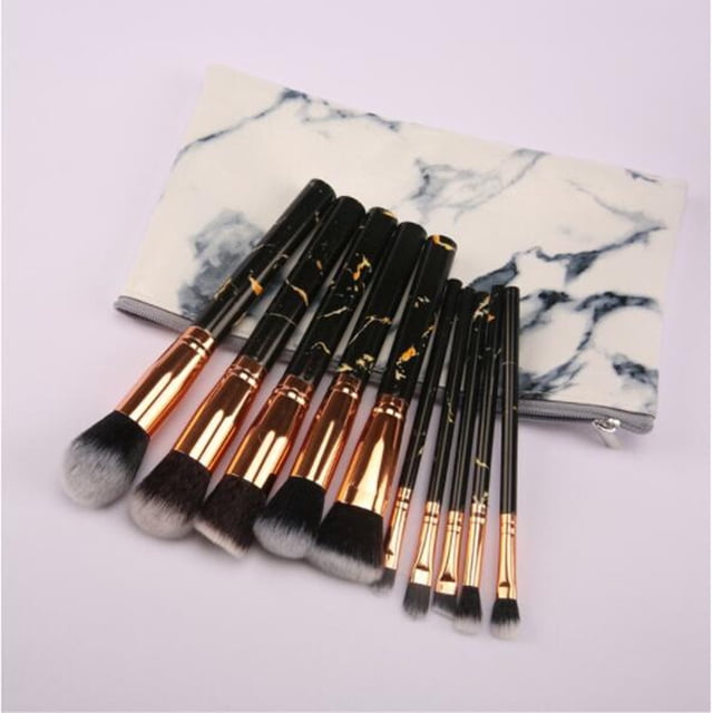 EGNMCR Makeup Brushes 10PC Portable makeup brush set, brush, eye shadow brush set makeup brushes