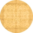 thumbnail image 1 of Ahgly Company Indoor Round Oriental Brown Traditional Area Rugs, 8' Round, 1 of 4