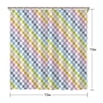 thumbnail image 5 of Colorful Checkerboard Pattern Shower Curtain 72"x72" ,Bathroom Decorative Shower Curtains Set with 12 Hooks,Modern Waterproof Washable Shower Curtain, 5 of 6
