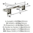 thumbnail image 5 of Amerock Appoint Polished Nickel 8 inch (203mm) Towel Bar, 5 of 7