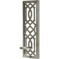 thumbnail image 4 of Hosley Set of 2 Silver Iron Wall Pillar Candle Sconce & Set of 2 Brown Wall Sconces with Clear Glass Tea Light Candle Holders, 4 of 6