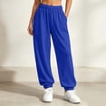 thumbnail image 2 of Yutgune Baggy Sweatpants Women High Waist Drawstring Ribbed Cuff Womens Sweatpants with Pockets, 2 of 9