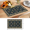 thumbnail image 6 of Boho Floral Placemats Set of 12 Geometric Ethnic Tribe Botanical Place Mats Indoor Wipeable Table Mats Washable Cloth Dining Table Placemats for Kitchen Holiday Party Home Decor 13x19 Inch, 6 of 9