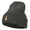Dk Grey, variant on Candy Corn Embroidered Long Beanie - Black OSFM