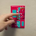 thumbnail image 3 of Rampaging Red Chimpanzee Ape Monkey King Plastic Wall Decor Toggle Light Switch Plate Cover, 3 of 3