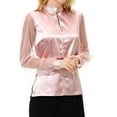thumbnail image 4 of WEAIXIMIUNG Chemise Décontractée à Manches Longues Imitation Soie pour Femmes, Saint-Valentin, 4 of 9