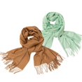 thumbnail image 2 of Fashion Solid Color 2021 Designer Women Scarf Winter Hijabs Tassels Long Lady Shawls Cashmere Like Pashmina Hijabs Scarves Wraps, 2 of 5