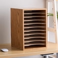 thumbnail image 2 of Scranton & Co Medium Oak 11 Compartment Vertical Desk Top Sorter, 2 of 4