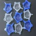 thumbnail image 1 of CHOK Couvercles de Boîtes de Nourriture pour Animaux en Silicone Extensible Couvercles de Boîtes pour Nourriture de Chien Chat Réutilisables Extensibles Taille Universelle s'Adapte à la Plupart des Boîtes et Bocaux 9 Pack, 1 of 4