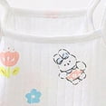 thumbnail image 5 of Gubotare Girls Pajamas Set Kids Girls Pajamas Set Silk Satin Print Short Sleeve Button-Down Shirts Shorts Summer Clothes for Girls Clothes Size 6-7 (White,6-7 Years), 5 of 5