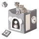 thumbnail image 1 of Casa Para Gatos Con Cama Plegable Y Cojín Suave Para Mascota, 1 of 4