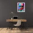 thumbnail image 3 of Stephen Chambers 15x18 White Modern Wood Framed Wall Art Titled - Malcolm X, 3 of 6