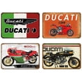 thumbnail image 1 of (Set 4uds) Hojalata Rectangular 30*20cm Modelo Plano Moto DUCATI Serie Motos, 1 of 9