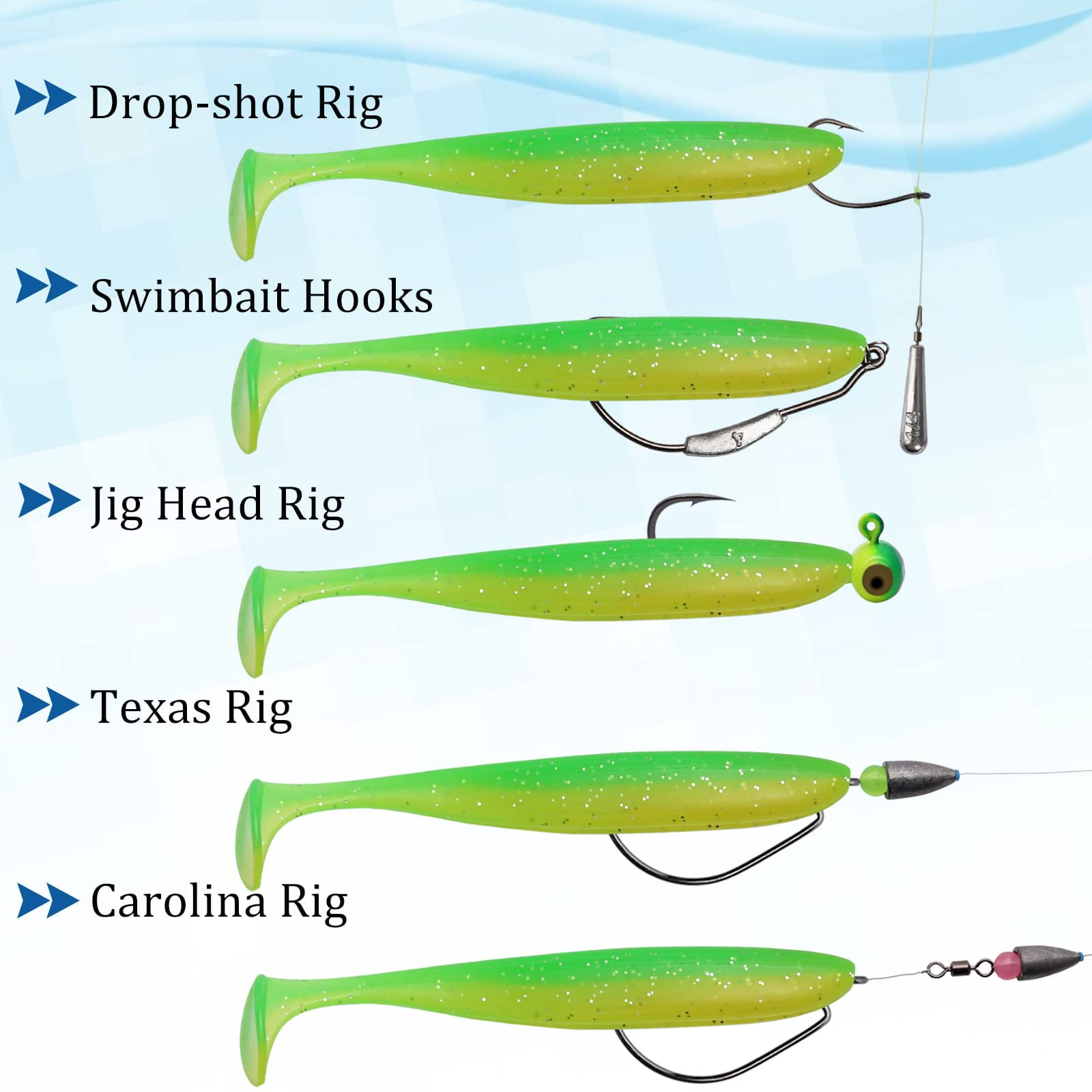Soft Lures Swimbaits Fishing Bass Plastic Paddle Tail Luya Bait Portable  Box Proven Colors for Trout Salmon Redfish Freshwater Saltwater Swimbait -  China Fishing Tackle and Fishing Lure price