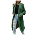 thumbnail image 3 of CAICJ98 Womens Cardigan Women's Long Sleeve Button Crew Neck Knit Cardigan Sweater Green,S, 3 of 4