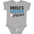 thumbnail image 3 of Inktastic Baseball Uncles Little Pitcher Boys Baby Bodysuit, 3 of 5