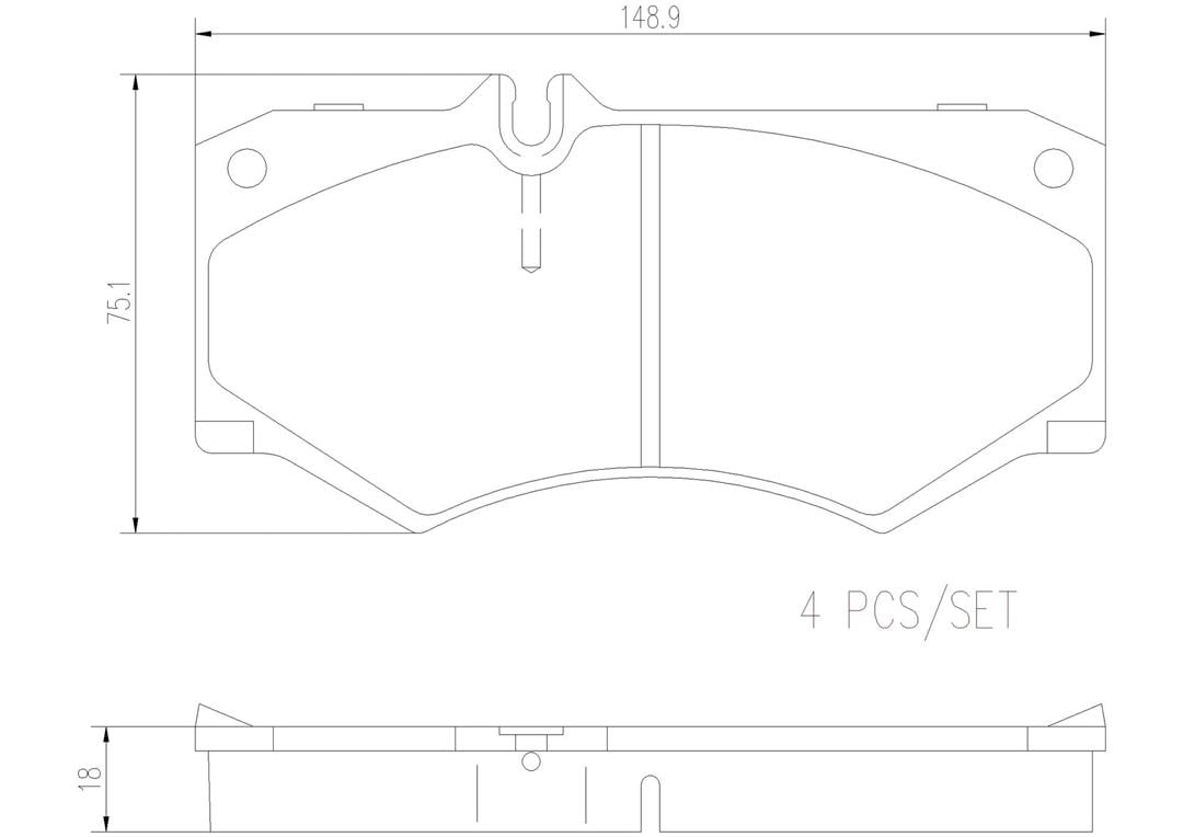 Brembo P50134N PRIME Ceramic Brake Pad Set