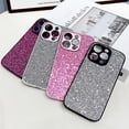 thumbnail image 5 of for iPhone Case,Luxury ElectroPlated Diamend Rhinestone Glitter Sparkle Sparkly Bumper Camera Lens Protection Soft Shockproof Phone Case (Pink,iPhone 14 Pro Max), 5 of 5