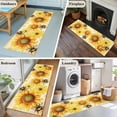 thumbnail image 5 of Sunflower 2'x6' Runner Rugs for Hallway Kitchen Bedside Non Slip Washable, Yellow Floral Elegant Flowers Pastoral Entryway Rug Runners with Rubber Backing, Long Carpet Runner for Laundry Room, 5 of 8
