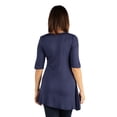 thumbnail image 2 of 24/7 Comfort Apparel Women's 3/4 Sleeve Tunic, 2 of 3