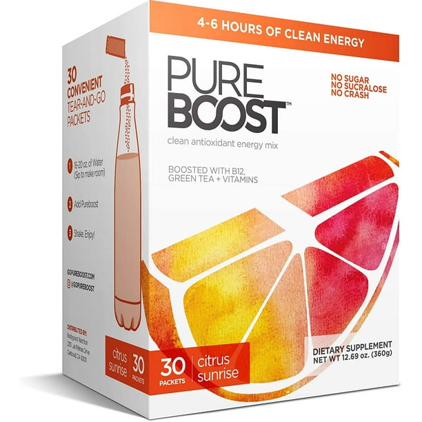 Pureboost Clean Energy Drink Mix + Immune System Support. SugarFree