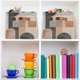 thumbnail image 6 of Yayeee 2 Pack Canvas Storage Basket with Handles for Shelves Fabric Bins Closet Organizer, Abstract Shapes, 6 of 8
