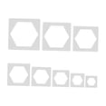 thumbnail image 3 of FVDPWYE 8 Pieces Painting Stencils Easy to Use Reusable for on Wood Fabric Furniture Hexagon, 3 of 9