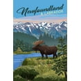 thumbnail image 3 of Newfoundland and Labrador, Painterly Series, Moose, Summer Scene (100% Cotton Canvas Reusable Tote Bag), 3 of 3