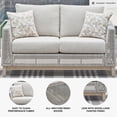 thumbnail image 5 of Signature Design by Ashley Seton Creek Gray Outdoor Loveseat with Cushion, 5 of 11