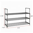 Fiuion Shoe Rack Multitier Metal Shoe Racks 12 Pairs Shoe Organizer Storage Freestanding