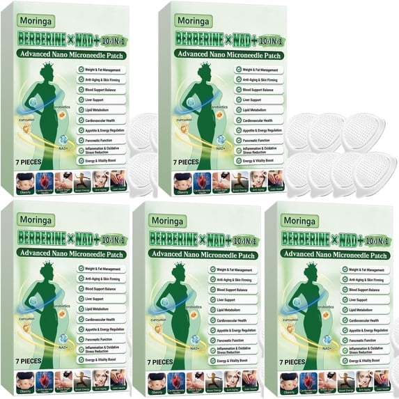 2026 New Nano Mikron 10-in-1 Patch, Advanced Herbal Skin Patch for Women & Men, Gentle Non-Irritating Design for All Skin Types (5 Boxes,35 Patches)