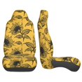 thumbnail image 3 of Zufioo Autumn Sunflower Full Set Car Seat Covers with Soft Padding 2PCS Universal Auto Front Seats Protector Fits Cars, SUVs, Sedans, and Trucks, 3 of 7