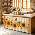 thumbnail image 6 of Sunflower Cabinet Curtain 32"Wx55"L, Dustproof Pantry Door Curtain with Self Adhesive Tape, Butterfly Spring Floral Retro Tall Storage Cover Privacy Drape for Bathroom Kitchen Laundry Room, 6 of 9