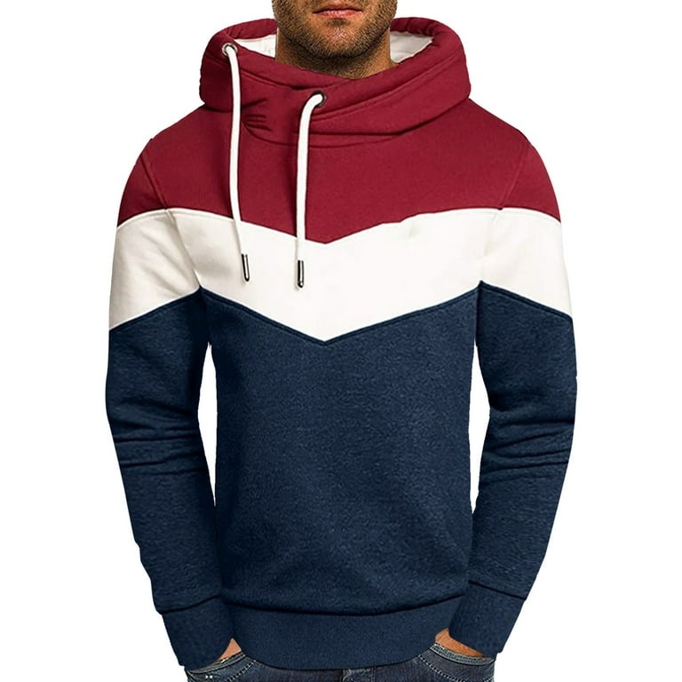 Aayomet Hoodies For Men Fashion Hoodies For Men Full Zip Hoodie Long Sleeve  Lightweight Hoodie With Pockets Pullover Hoodies,Navy XL