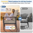 thumbnail image 4 of Muphyers Aluminum Patio Chairs with Ottomans, 4-Piece Outdoor Patio Furniture Set with 5.1" Cushions, Heavy Duty Armchairs with Footrests, Rust-Resistant Dining Chairs for Lawn Deck Porch,Khaki, 4 of 11