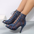 thumbnail image 5 of HaoXianJian Open Toe Women's Platforms Chunky Stilettoes High High Heel Sandals Shoes Sexy Heels Strappy Sandals Toe Strap Summer Dress Shoes, 5 of 6
