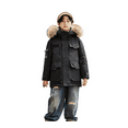thumbnail image 2 of EnJoCho Kids Boys Teen Thicken Down Jacket Winter Hooded Windproof Long Sleeve Puffer Coat Thermal Waterproo𝖿 Parka Warm Insulated Snow Coat Winter Jacket Teens, 2 of 5