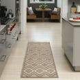thumbnail image 5 of Nourison Versatile Solid Diamond Indoor Outdoor Flatweave Runner Rug Natural Beige 2' x 6', 5 of 8