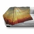 thumbnail image 3 of Abstract Soft Flannel Fleece Throw Blanket, Sunrise Sunbeams with Clear Sky Horizon Vector Image in Pixels Mosaic Artwork, Cozy Plush for Indoor and Outdoor Use, 70" x 90", Multicolor, by Ambesonne, 3 of 6