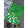 thumbnail image 3 of Unicorn Believer Diamonds Stars And Hearts  Women Kelly Green T-Shirt, Female x-Large, 3 of 4
