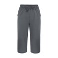 thumbnail image 4 of AKEGAMN Linen Wide Leg Casual Loose High Waist Beach Pants with Pockets, Gray S-3XL, 4 of 9